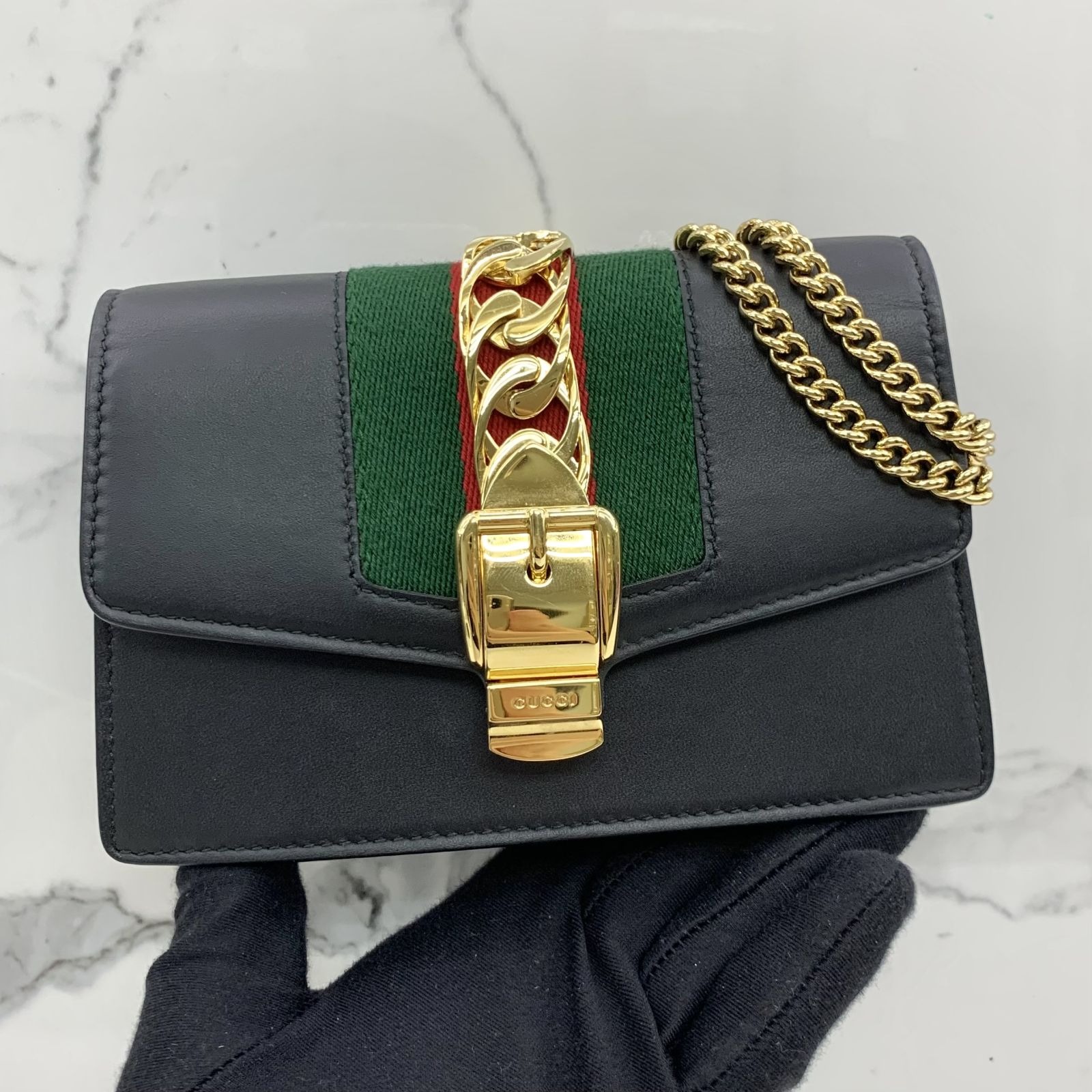 GUCCI 494646 SYLVIE MINI CHAIN SHOULDER BAG 247052724 WE Luxury Bags Wallets on Carousell