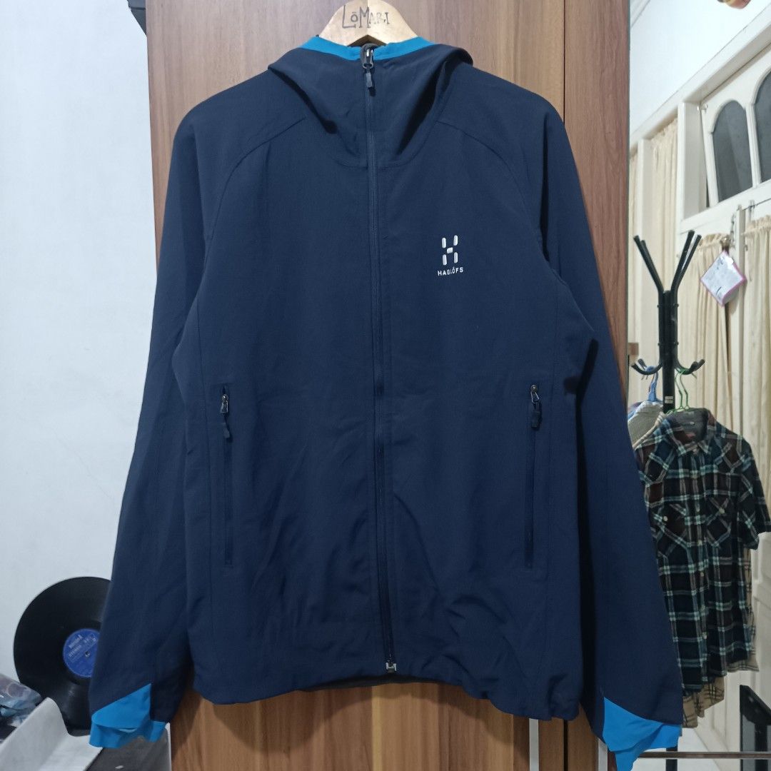 Jacket Haglofs Gecko Lite Hood Men Soft Shell Fesyen Pria Pakaian Baju Luaran di Carousell