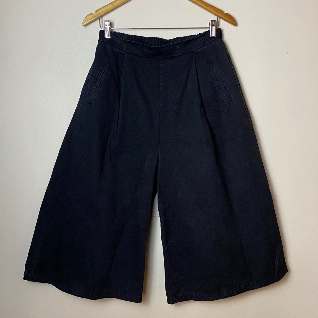 Japanese Black Wide-Leg Pants