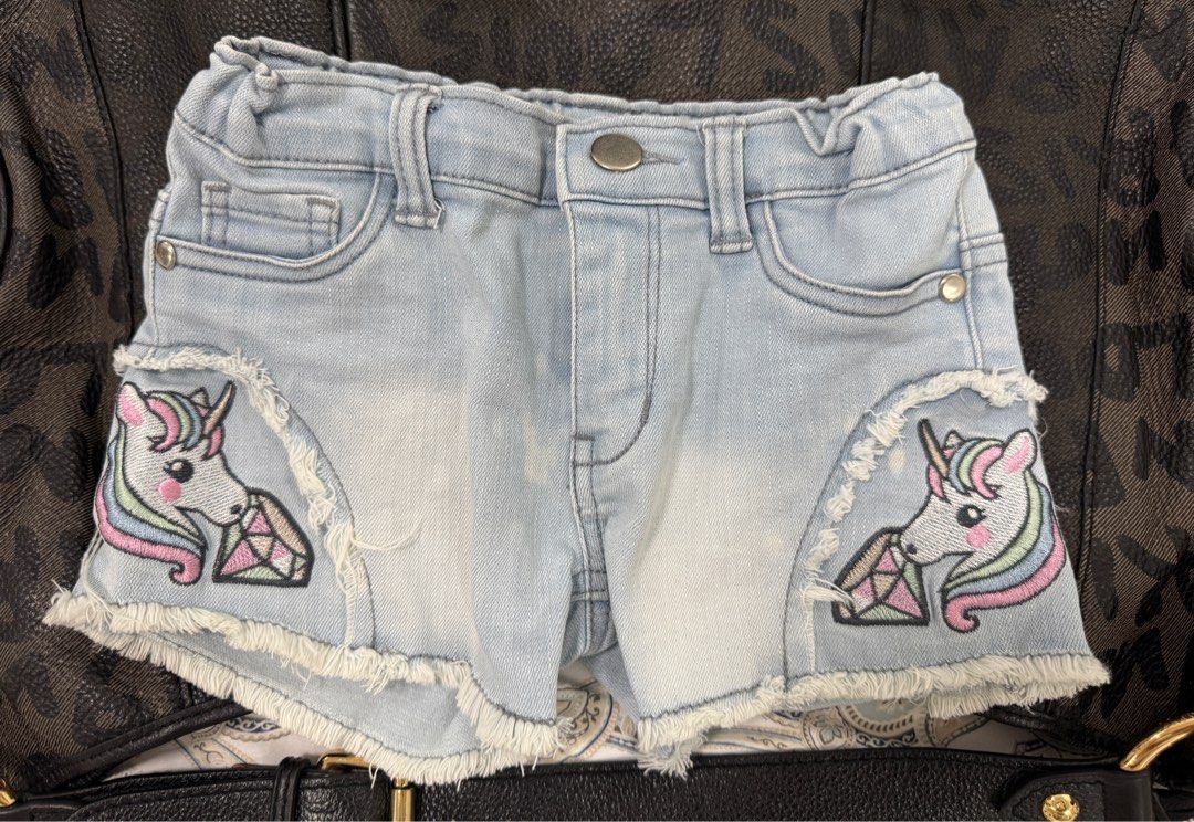 Unicorn jean shorts cheap