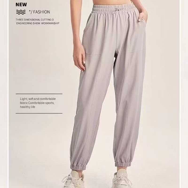 Lululemon New Women s Sweatpants Loose Drawstring Quick Dry Pants Running Breathable Fitness Pants Brand New Ready Stocks