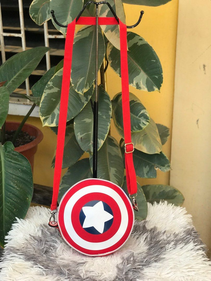 MARVEL CAPTAIN AMERICA ROUND CROSSBODY BAG Babies Kids Babies Kids Fashion on Carousell