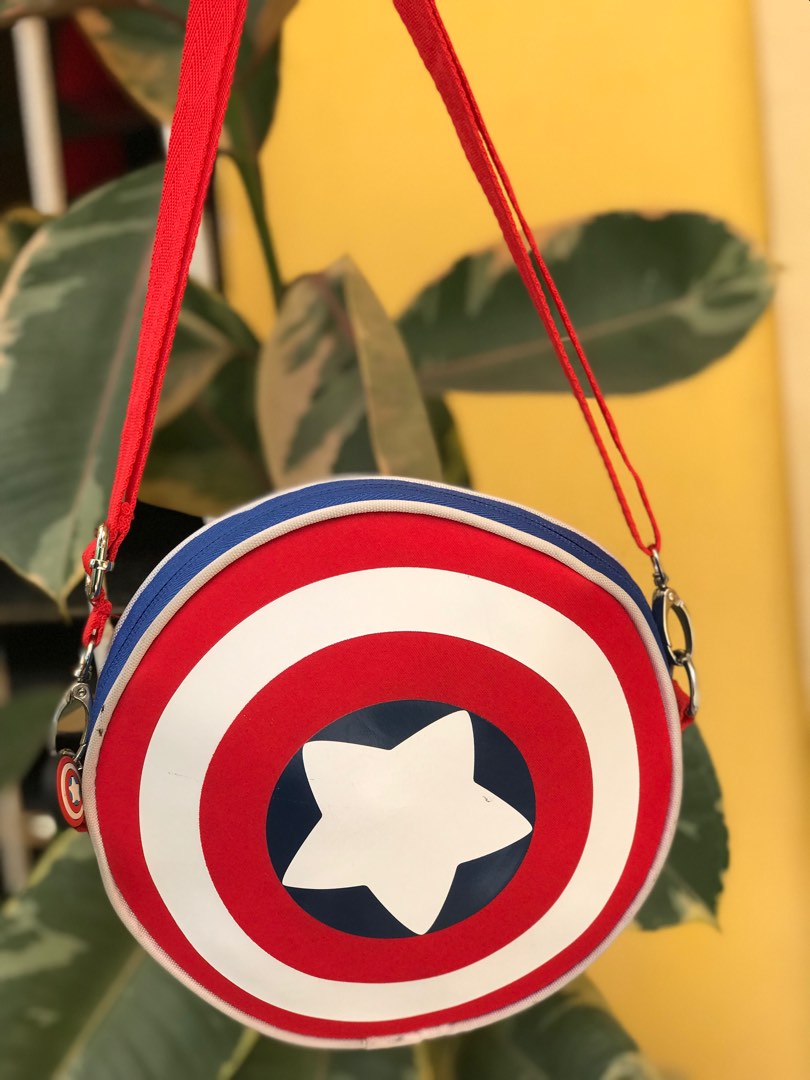 MARVEL CAPTAIN AMERICA ROUND CROSSBODY BAG Babies Kids Babies Kids Fashion on Carousell