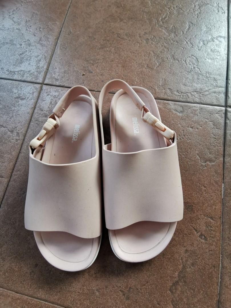Melissa Blush Pink Yeezy Style Slip On Buckle Shoes JPN 22 EUR 35 36 BRA 33 34 USA 5 Women s Fashion Footwear Sandals on Carousell