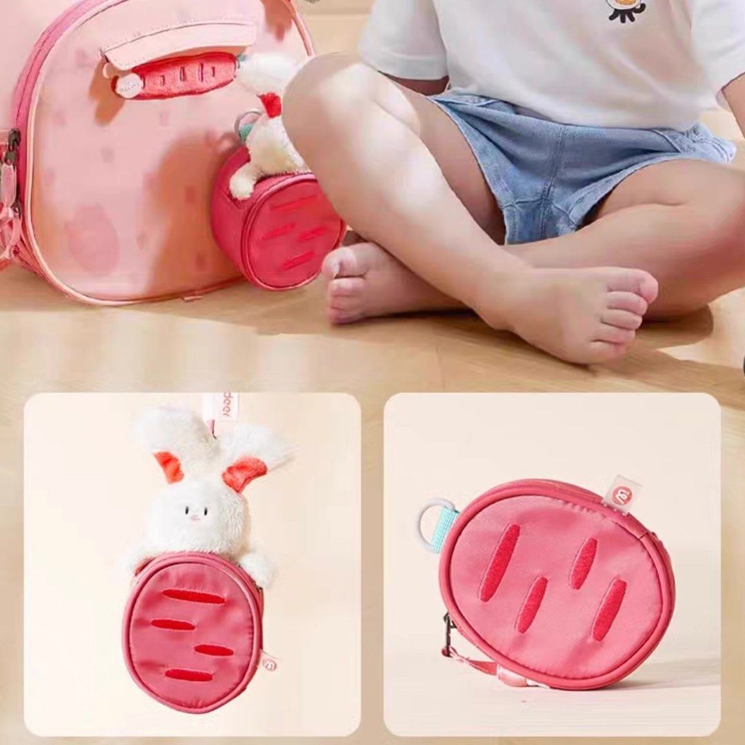 Multi Function Child Bag (Category: Babies & Kids Fashion) located in Singapore. Submitted by underleaf (Listing ID 1331606371, Image 9). Description: Brand new Mini Adventure Backpack (26x25x10 cm) with Detachable Small Bag and Soft Toy: Our Mini Adventure Backpack is tailor-made for tiny explorers! Compact and versatile, it’s designed to carry small books and toys, with added features for extra fun and convenience. Key Features: 1. Compact Size