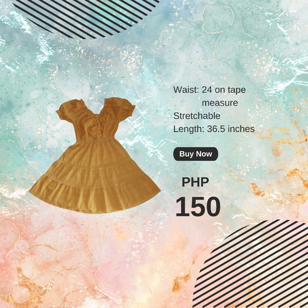 Mustard Yellow Dress for Plus Size (Category: Dresses) located in Caloocan City. Submitted by declutterpreneur (Listing ID 1331623693, Image 1). Description: .