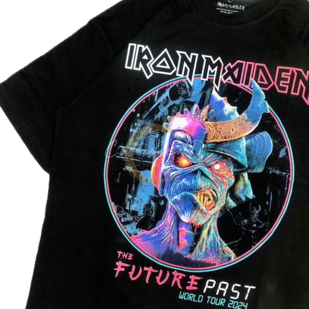 T-shirt Iron Maiden Pull & Bear Homme Noir - Taille S - Coton - État Très Bon