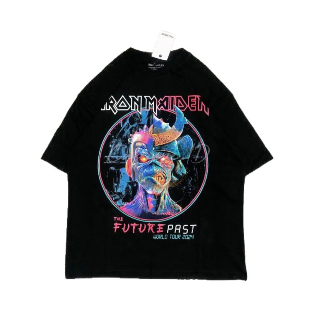 Official Merch Pull Bear T Shirt Kaos Band Merchandise Pull Bear Iron Maiden Unisex Fesyen Pria Pakaian Atasan di Carousell
