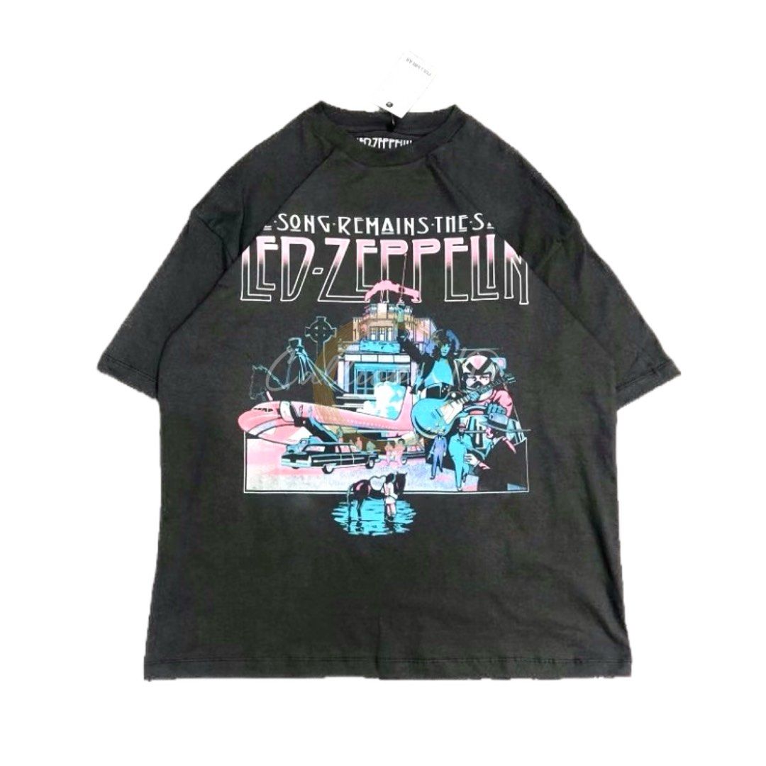 Led zeppelin t shirt pull and bear cheap
