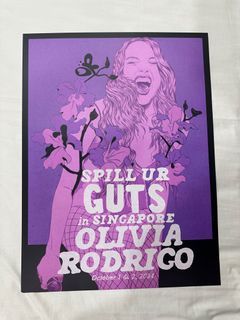 Olivia Rodrigo GUTS tour Singapore exclusive poster