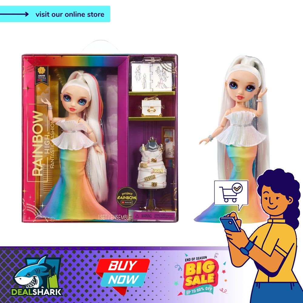 Rainbow High Fantastic Fashion Amaya Raine Rainbow 11 Fashion Doll and