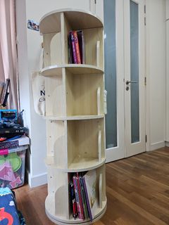 Birch Wooden 5-tier Book/Magazine Display Shelf / Kayu Birch Letak Buku ...