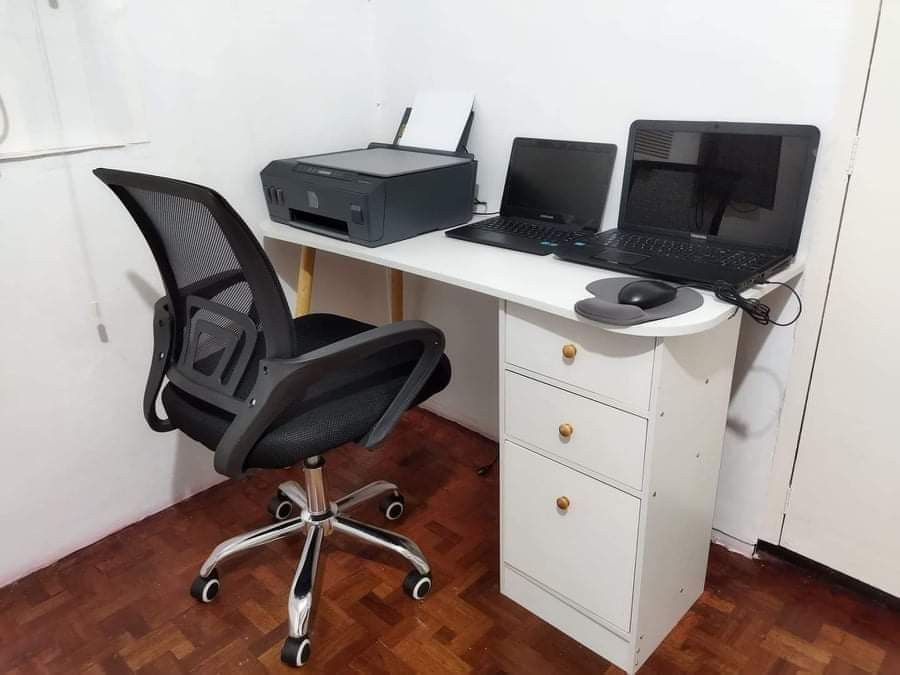 SCANDINAVIAN COMPUTER TABLE WITH DRAWER (Category: Tables & Sets) located in Manila. Submitted by redonlineshop (Listing ID 1331627804, Image 3). Description: SCANDINAVIAN COMPUTER TABLE WITH DRAWER ₱1600 ✔️multifunctional practical furniture ✔️medium fiber density board material ✔️highquality wooden made ✔️120x50x73cm ON HAND BRAND NEW Mode of Payment: Gcash,COD Same day delivery + Delivery Fee.