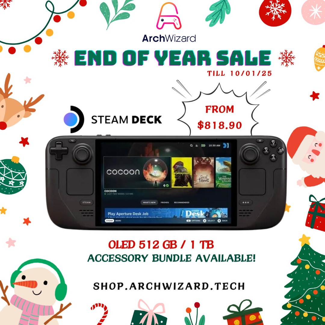 Steam Deck OLED 1TB 512GB ArchWizard End Of Year Holiday Sale - Steam ...