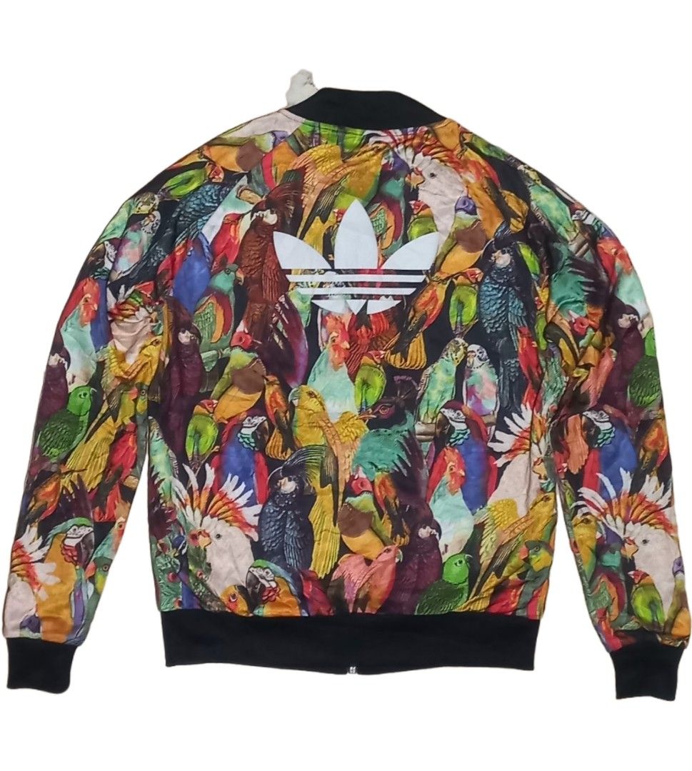 Vintage Unisex Adidas x Farm Rio Passaredo Parrot Print Trefoil Track Jaket S Fit M Fesyen Pria Pakaian Baju Luaran di Carousell
