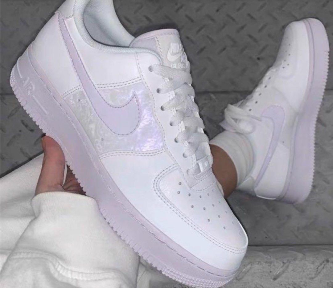 WMNS Nike Air Force 1 07 white barely grape Blanc bourgogne brut Women s Fashion Footwear Sneakers on Carousell