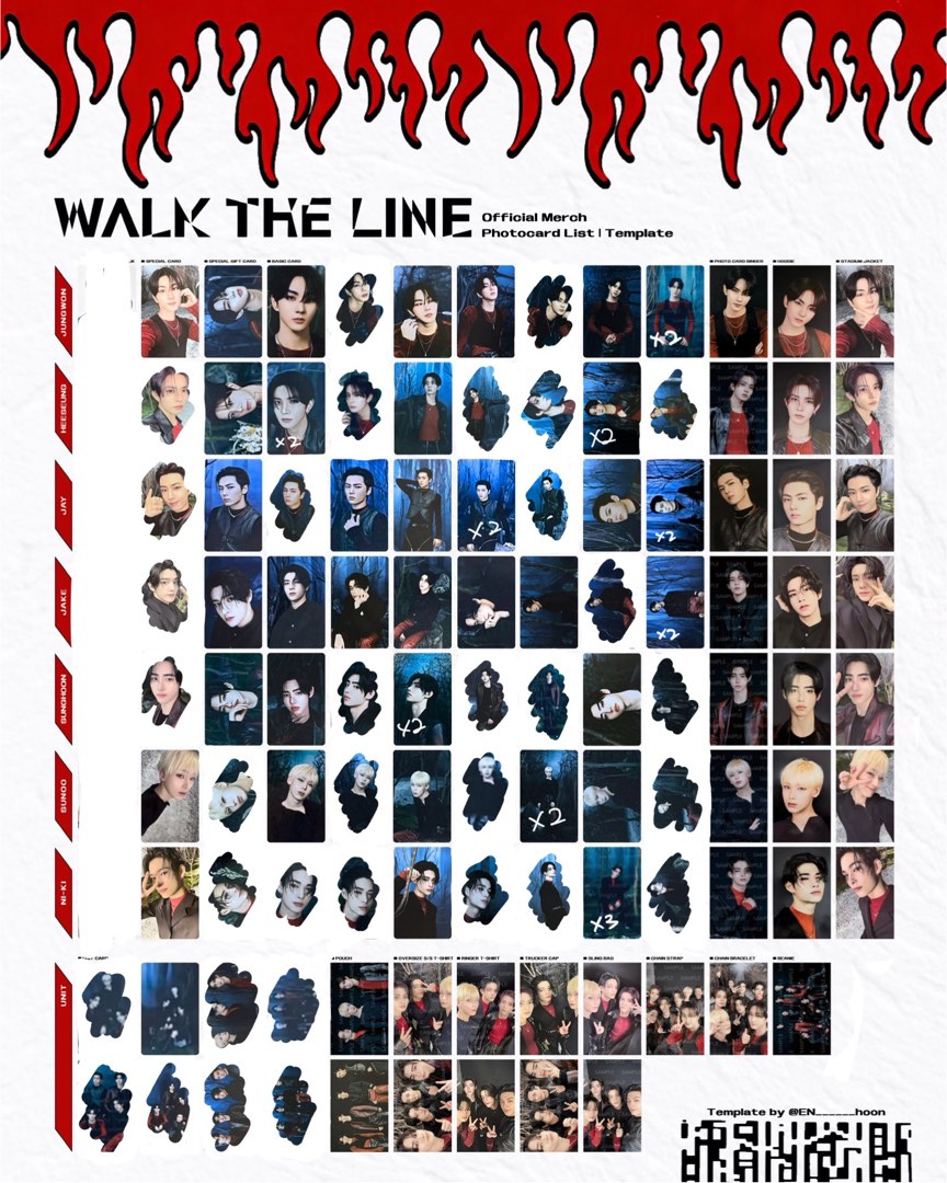 Enhypen Walk The Line Japan Trading Card HEESEUNG WTT WTS
