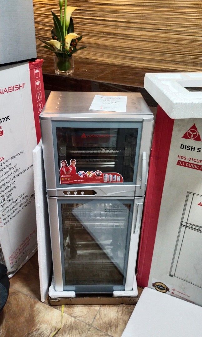 31cu.ft. Hanabishi Dish Sterilizer HDS-31CUFT (Category: Dishwasher) located in Caloocan City. Submitted by camileventura123456 (Listing ID 1328639368, Image 2). Description: Description💯 ✅3.1 cubic feet. ✅Upper Cabinet: 65°C Heating temperature, Good for plastic and wood utensils/dishes. ✅With Ozone disinfection system. ✅Lower Cabinet: 125°C Heating temperature, Good for porcelain, glass, and stainless steel utensils/dishes. ✅Protect your kitch