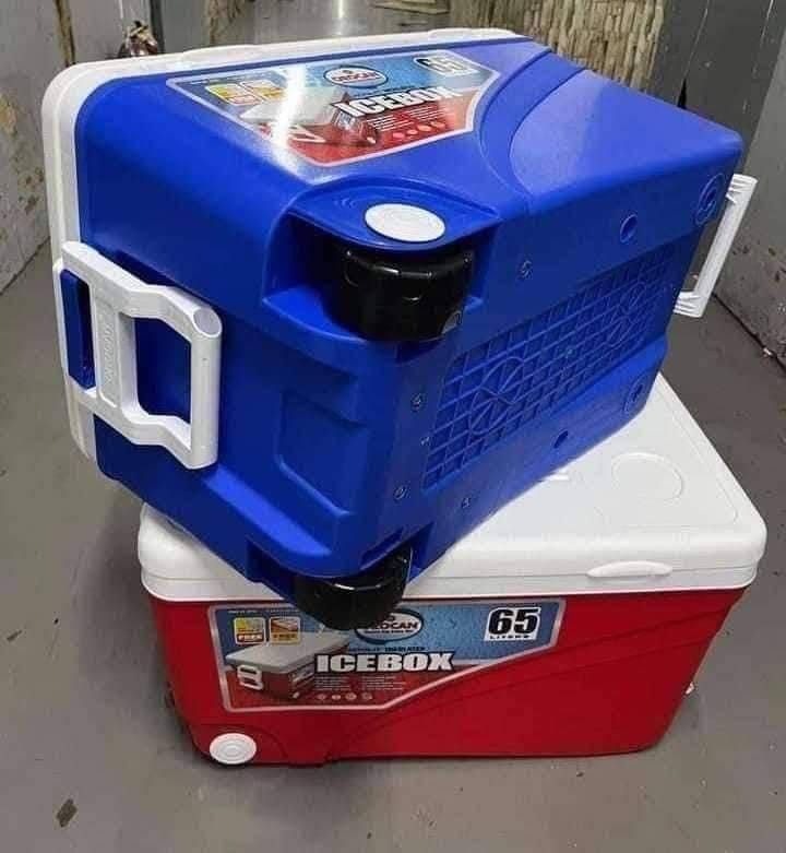 65L OROCAN Ice Box cooler with wheels (Category: Storage Boxes & Baskets) located in Manila. Submitted by kellychz (Listing ID 1328635715, Image 3). Description: Ice Box cooler ❤️❤️❤️❤️❤️❤️🩵🩵🩵🩵 SAME DAY DELIVERY BRAND NEW 💗💗💗 Cod or gcash.