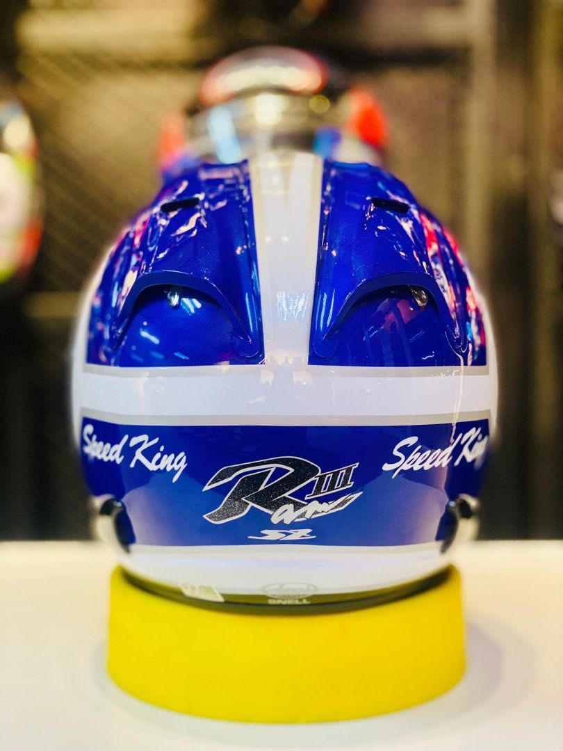 Arai ram 3 speed king blue, Motorcycles, Motorcycle Apparel on