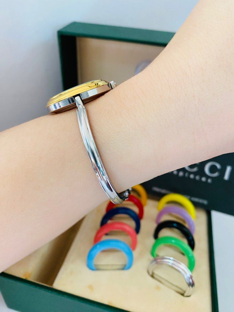 Gucci interchangeable bezel bangle watch store