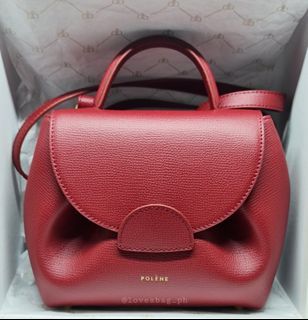 Authentic Polene Numero Un Nano Red Crossbody Bag