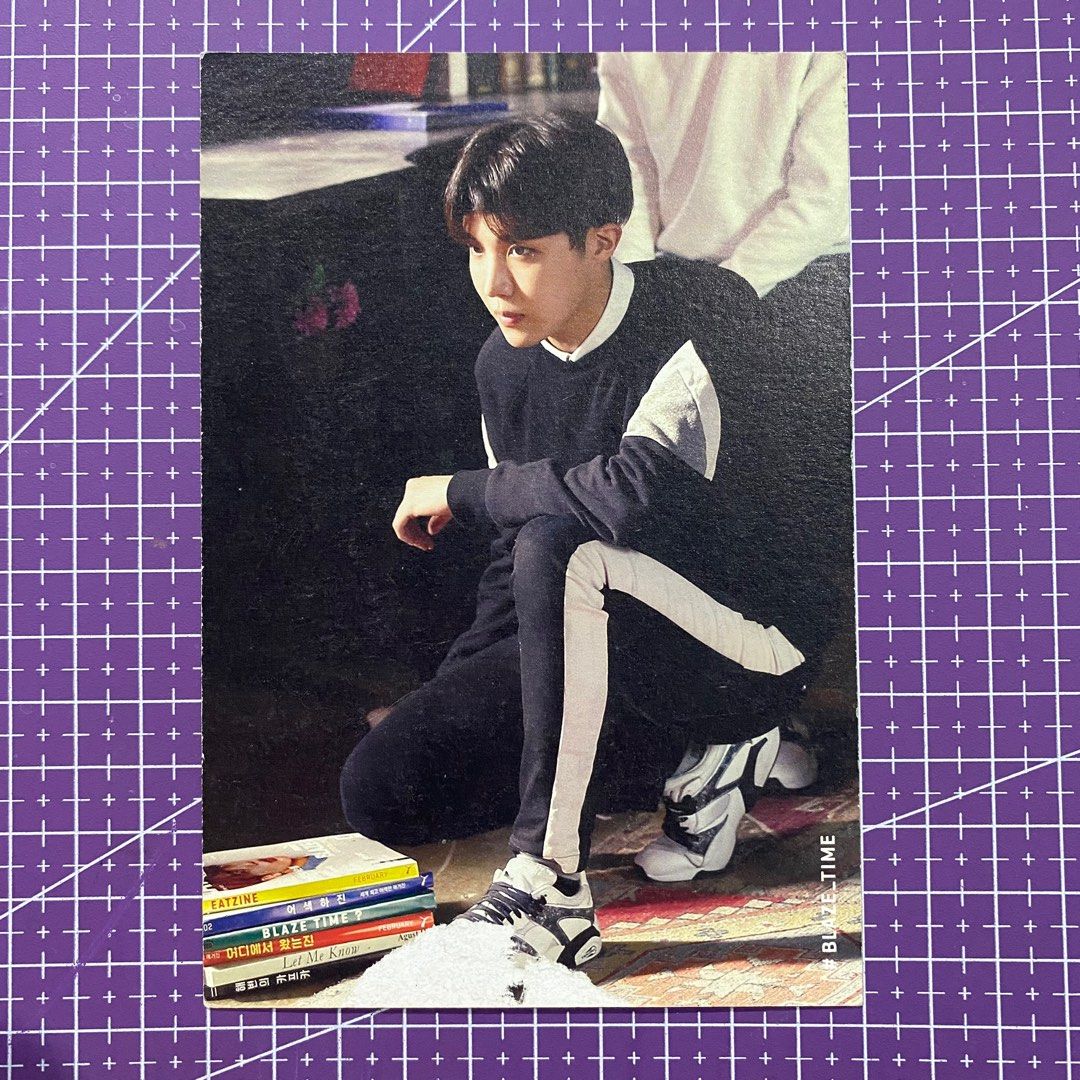bts jhope puma blaze time double sided postcard Hobbies Toys Memorabilia Collectibles K Wave on Carousell