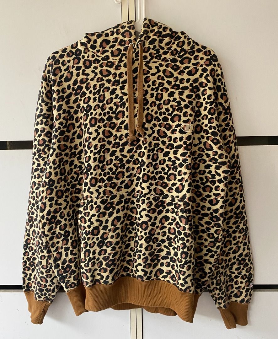 CHAMPION LEOPARD PRINT HOODIE. F27