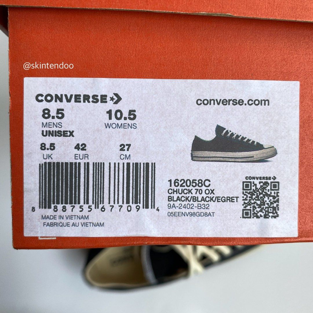 Converse Chuck Taylor All Star 70s OX Low Fesyen Pria Sepatu Sneakers di Carousell