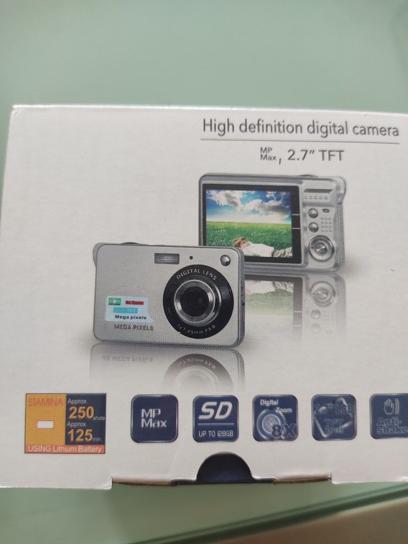 Digital Camera (Category: Cameras) located in Singapore. Submitted by useeone (Listing ID 1328640795, Image 1). Description: Brand new, unused. Bought for my child but he got another from a friend. Brand new and unused so selling at my lost..come with 2 spare battery and a 32GB sdcard at only $60. self collect at Queenstown area..