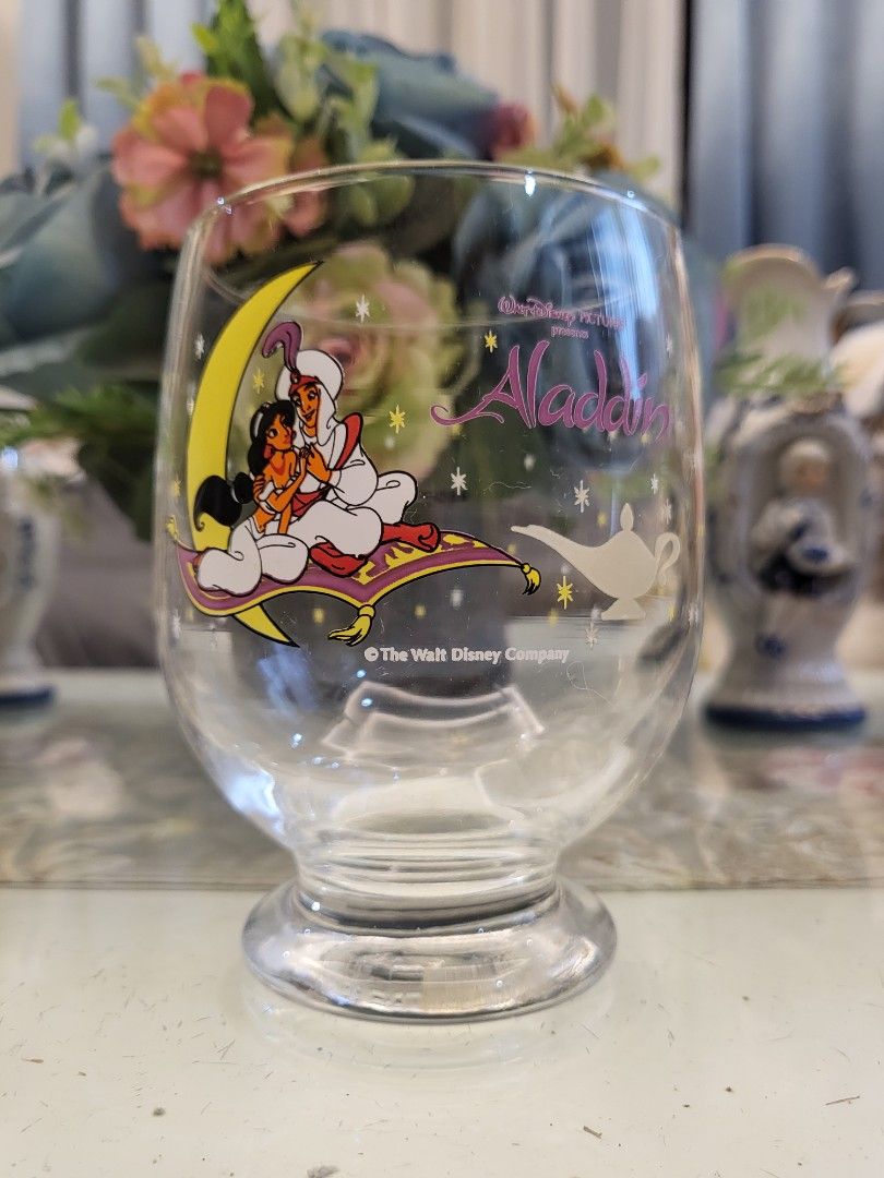 Disney Aladdin Glass (Category: Dinnerware & Cutlery) located in San Fernando. Submitted by jpmarketplace2023 (Listing ID 1328678618, Image 1). Description: 💚 All items are authentic from Japan. 💛 MOP: GCash (❌️ GCash Protect) 🩵 MOD: LBC only (❌️ S. Checkout, COD, COP) 💙 Meet-up: Vista Mall, San Fernando, Pampanga 💜 All items are on-hand. 🧡 First to pay gets the item first. ❤️ Breakable items are packed with care and caution. Seller will no