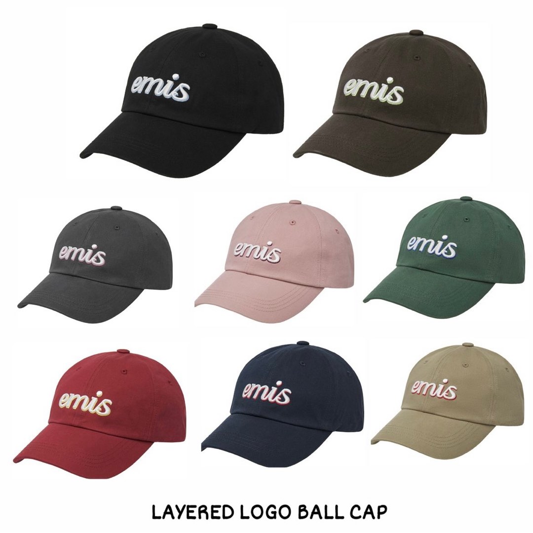 キャップ EMIS LAYERED LOGO BALL CAP 4BMM086 LAYERED LOGO BALL CAP-BLACK - EMIS