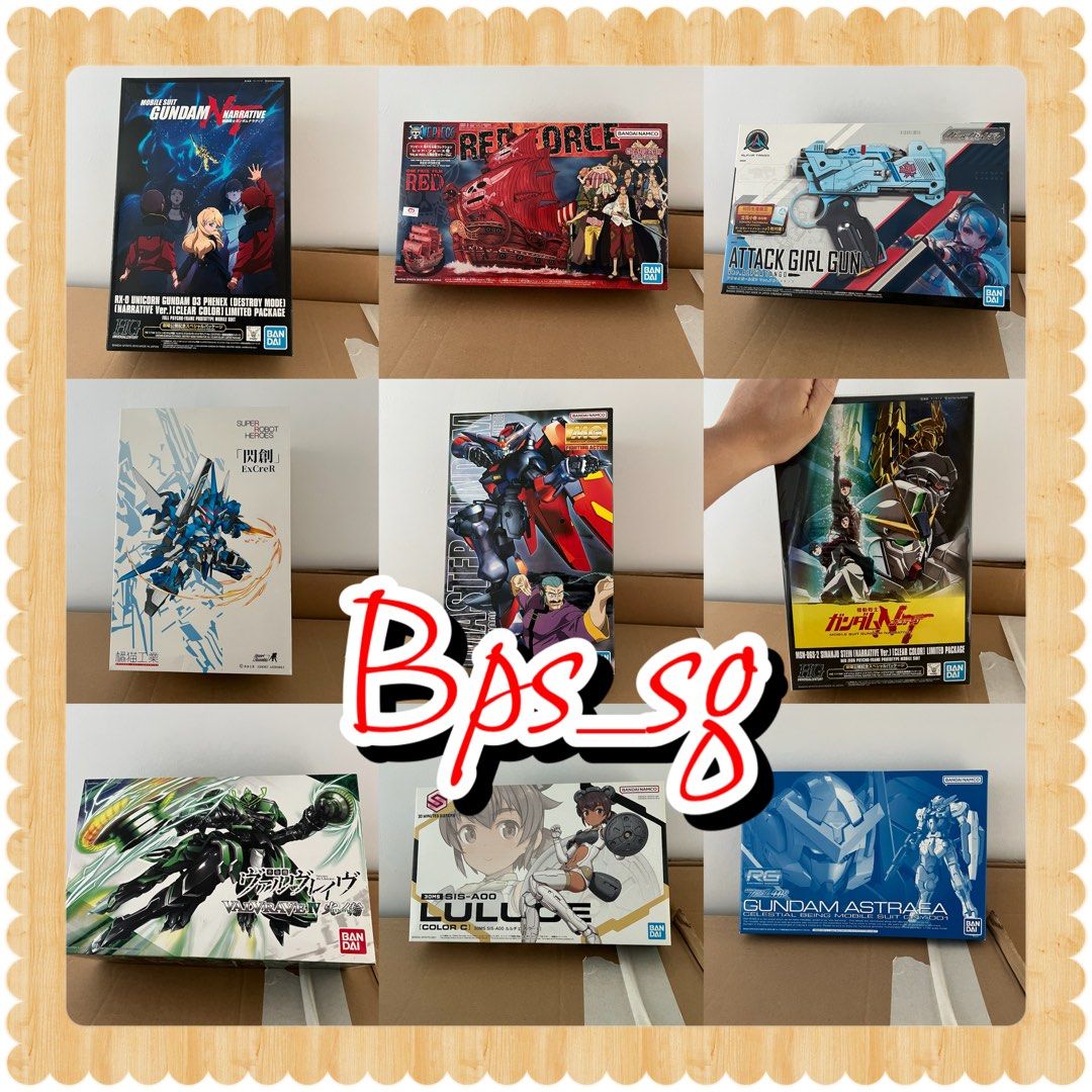 ‼️🚚FREE DELIVERY🚚 ‼️ Gundam Gunpla Sales HG MG RG 1/100 (Category: Gundam Model Kits) located in Singapore. Submitted by bps_sg (Listing ID 1328703827, Image 1). Description: **Limited Stock** ‼️😊BUY MORE MORE DISCOUNT😊‼️ Item are all brand new and sealed Items are authentic unless Stated otherwise. Simply pm us for the price or more details Price listed is for display only. We also do carry many other Bandai, kotobukiy, tools, and 3rd party 
