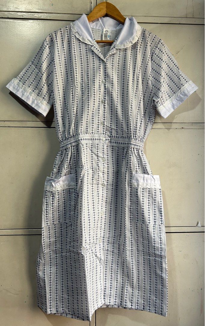 Helper Maid Uniform Dress (Category: Dresses) located in Manila. Submitted by hopestreet (Listing ID 1328675963, Image 3). Description: Helper Maid Uniform Dress Brand New Brand: Monique *not a direct seller, items were bought for use of our helpers at home P350 per piece Will give discount if you will get 3 or more Available in assorted colors/patterns XL - pink, green, blue, beige L - blue, beige M - blue, beige Measurements when laid flat: XL 