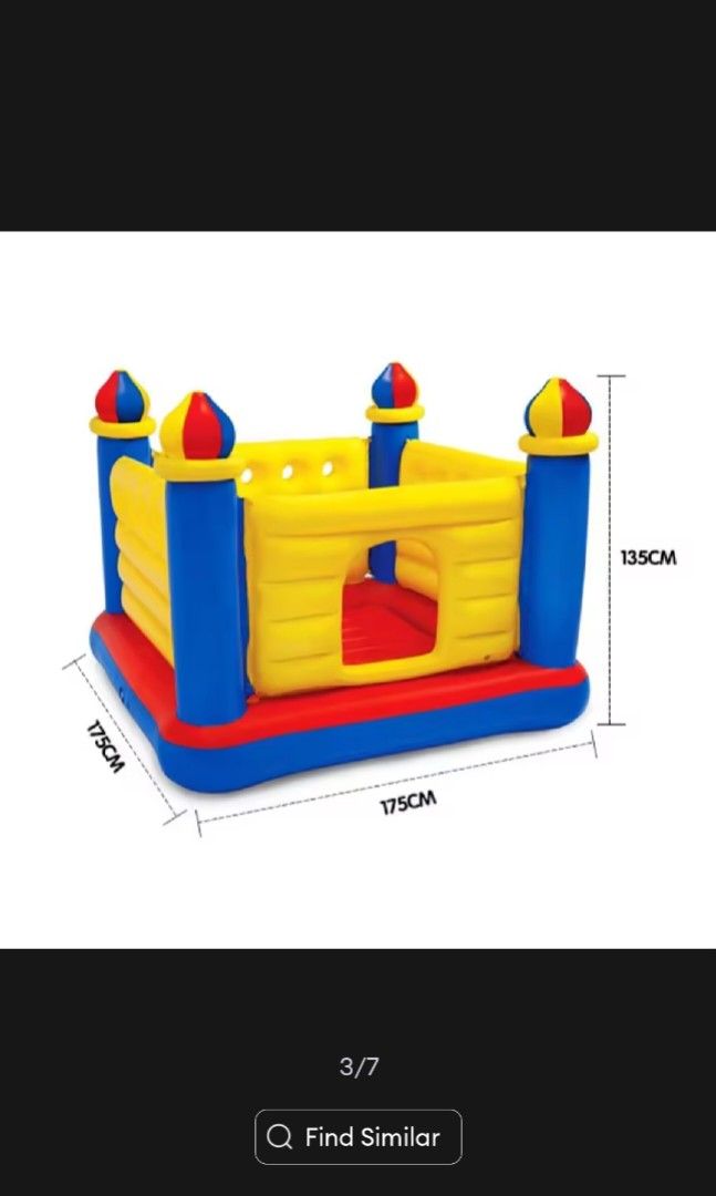 Intex inflatable castle (Category: Infant Playtime) located in Manila. Submitted by prettyme101395 (Listing ID 1328675881, Image 2). Description: used twice Good as new.