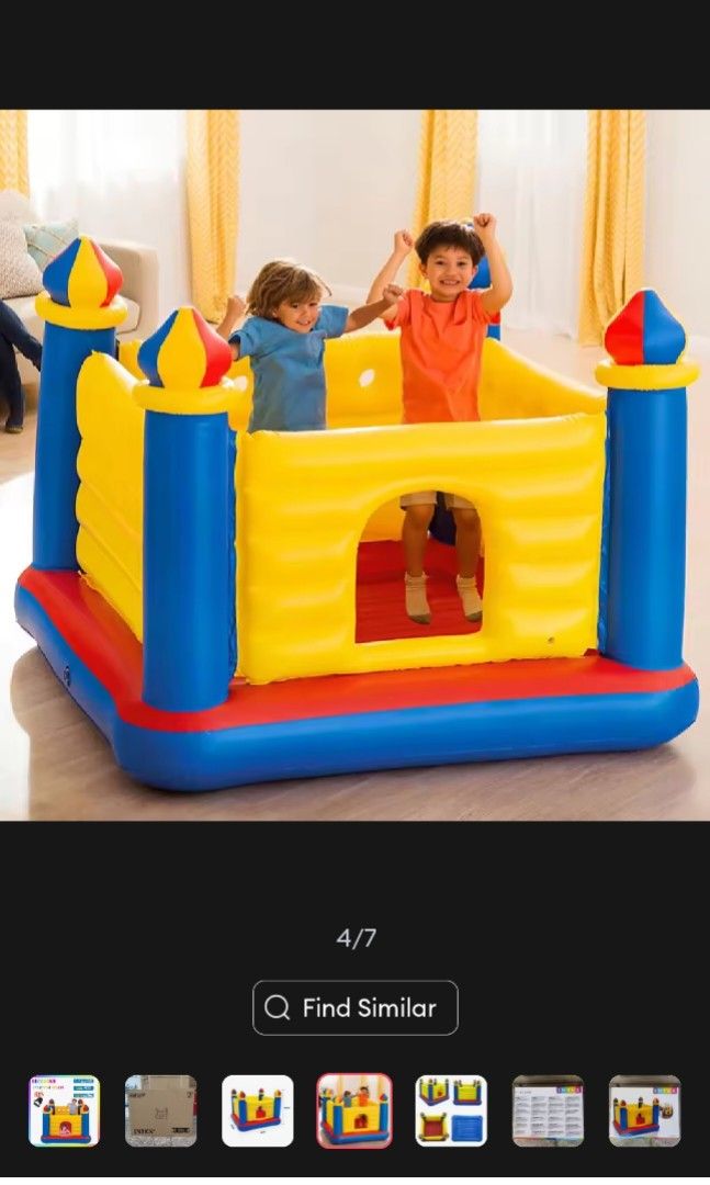 Intex inflatable castle (Category: Infant Playtime) located in Manila. Submitted by prettyme101395 (Listing ID 1328675881, Image 1). Description: used twice Good as new.