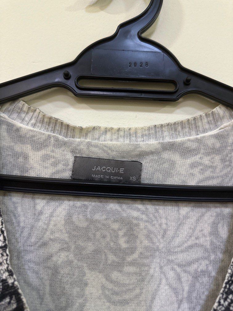 Jacqui e Knitted Lace Design Cardigan Preloved Women s Fashion Tops Blouses on Carousell