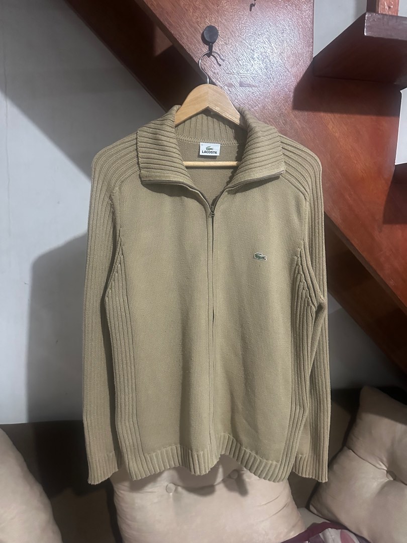 Lacoste Knit sweater Jacket, Men's Fashion, Coats, Jackets and