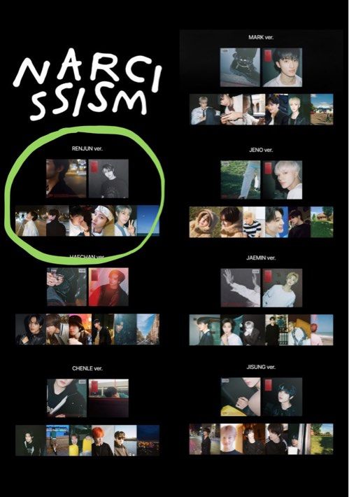 NCTDREAM NARCISSISM チソン LP ポスター NARCISSISM : JAEMIN 1st
