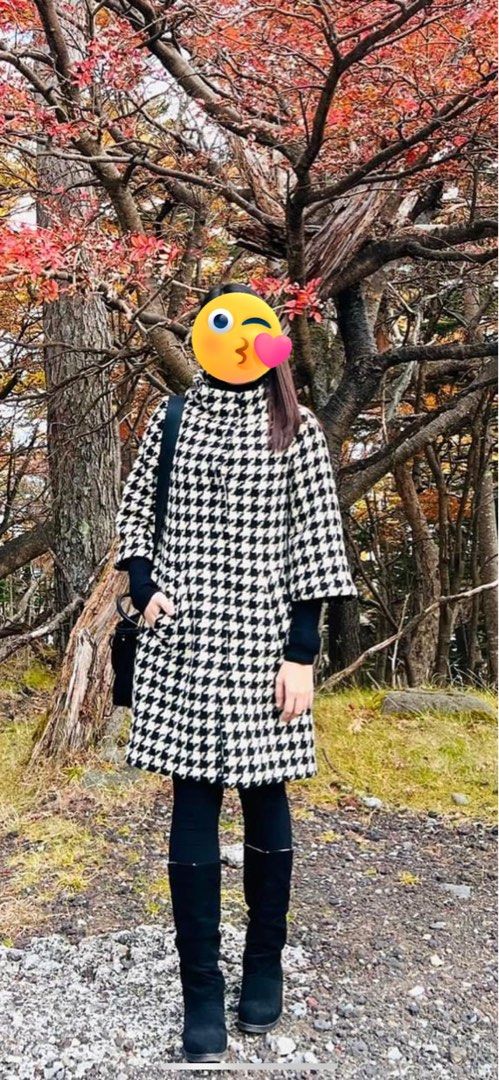 Lightweight wool coat, Houndstooth patter coat, Short wool coat (Category: Coats, Jackets and Outerwear) located in Quezon City. Submitted by chamibee (Listing ID 1328725855, Image 2). Description: .