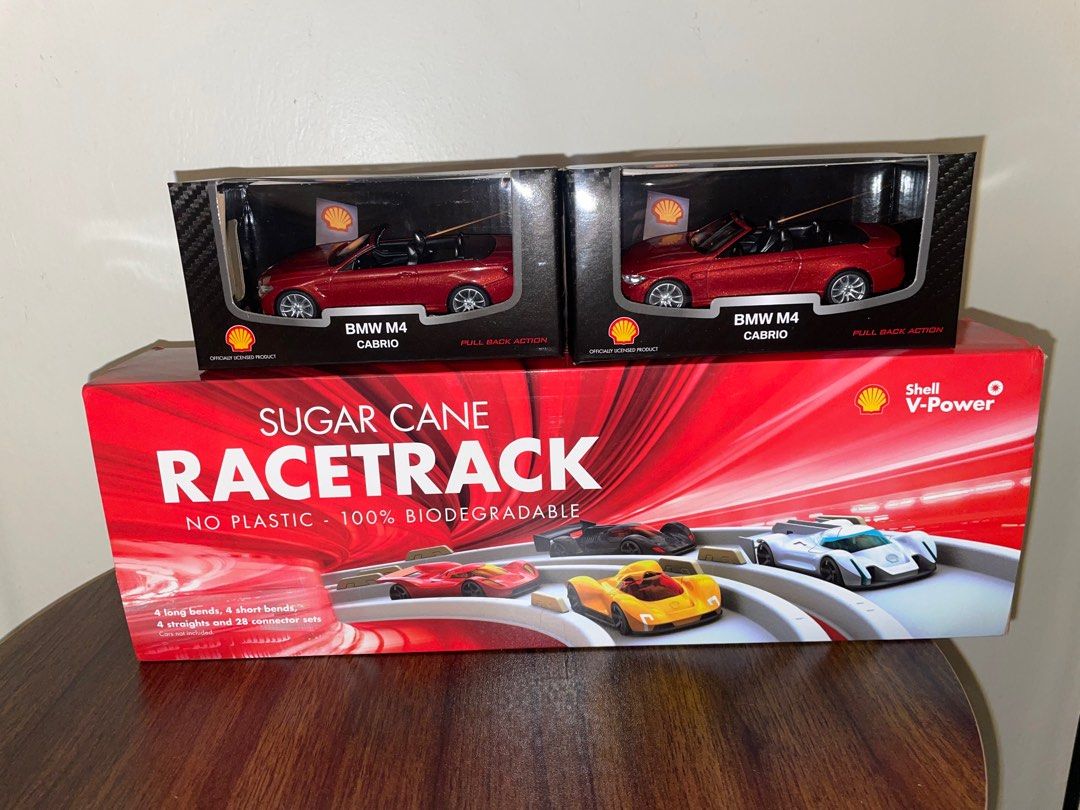 Shell Racing Toy Track Limited edition Shell Sugarcane Race Track, 2x Shell BMW M4 Motorsport ...
