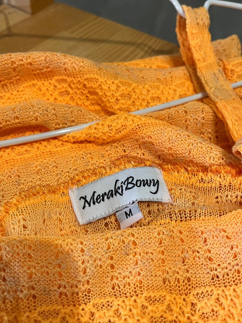 Meraki Bowy Sunset Dress (Category: Dresses) located in San Juan, La Union. Submitted by summer_declutter (Listing ID 1328658693, Image 2). Description: Used once. Bought for 1,250 Crochet knitted fabric.
