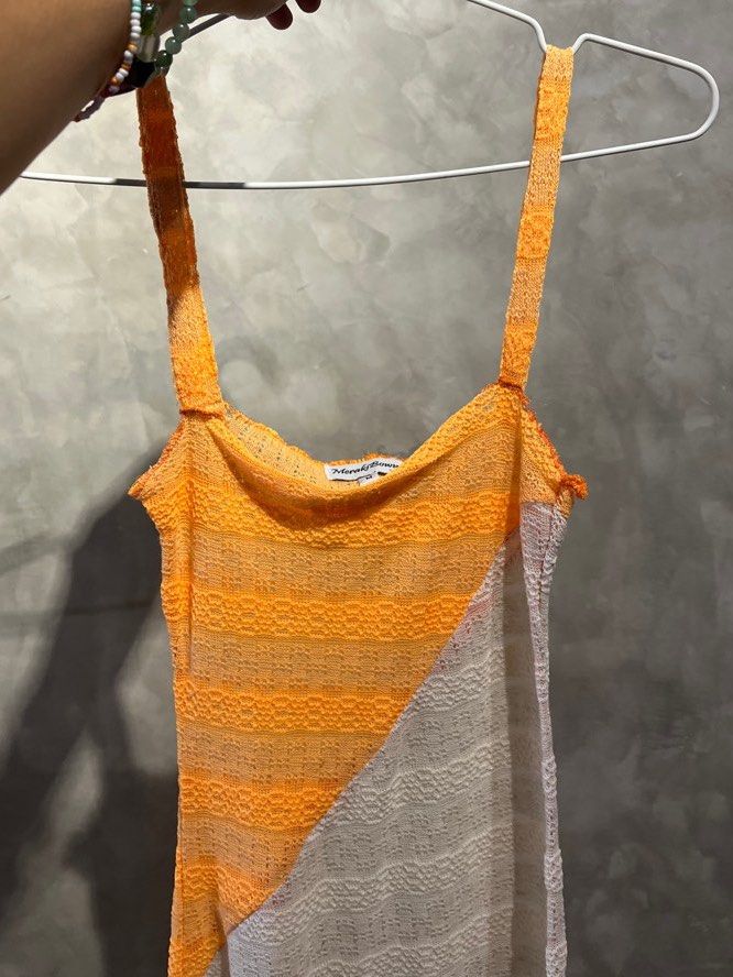 Meraki Bowy Sunset Dress (Category: Dresses) located in San Juan, La Union. Submitted by summer_declutter (Listing ID 1328658693, Image 3). Description: Used once. Bought for 1,250 Crochet knitted fabric.