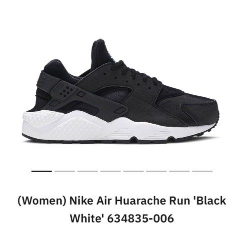 Huarache black and white size 6 2025
