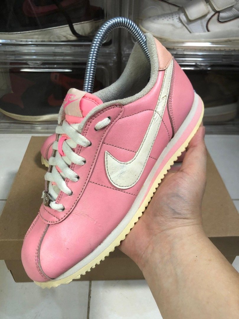 nike cortez pink leather