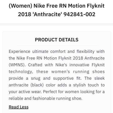 Nike Free Run Motion Running shoes EU size 36 US size 5, Women's - Main Image