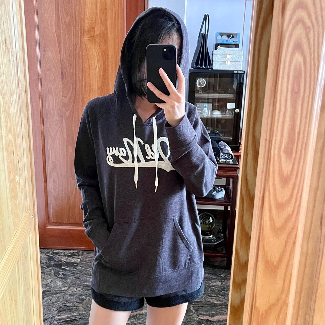 Old Navy Grey Logo Hoodie Women s Fashion Tops Other Tops on Carousell