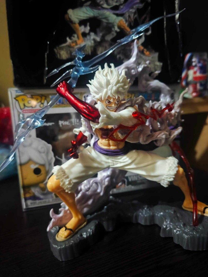 One Piece Luffy Monkey D. Luffy Gear 5 Nika Luffy Squat Rock Stand GK ...