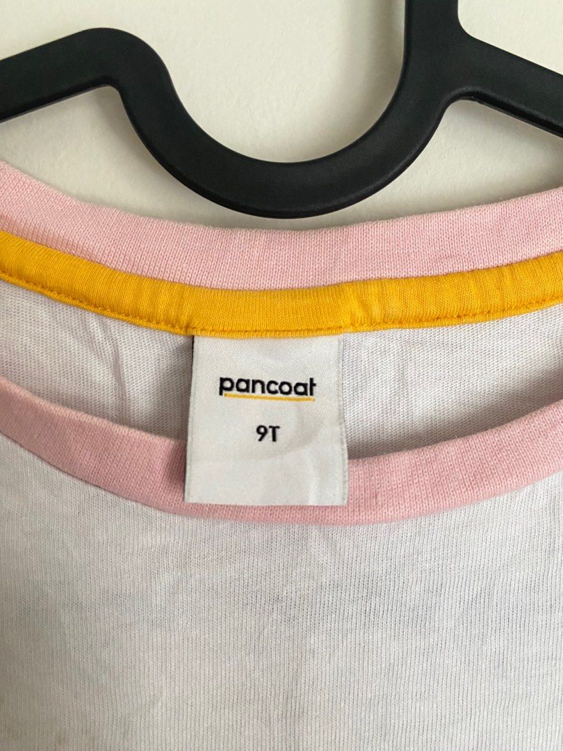 PANCOAT unicorn logo crop top Kaos wanita crop top