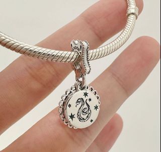 Pandora harry Potter Slytherin charm pendant silver Pandora